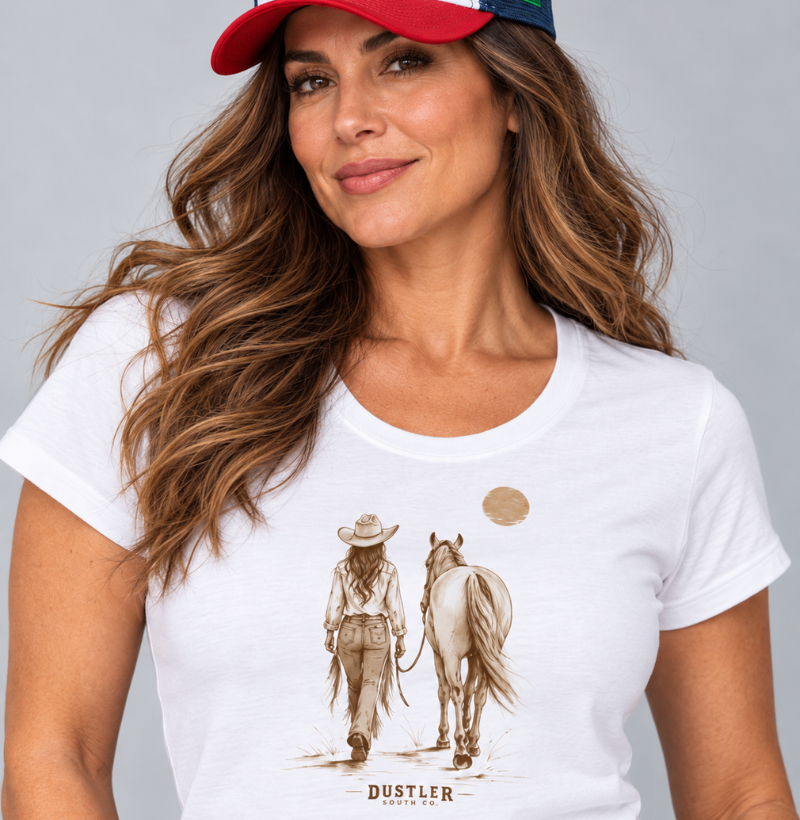 Baby Look Country Feminina Cowgirl & Horse Dustler - Imagem 2