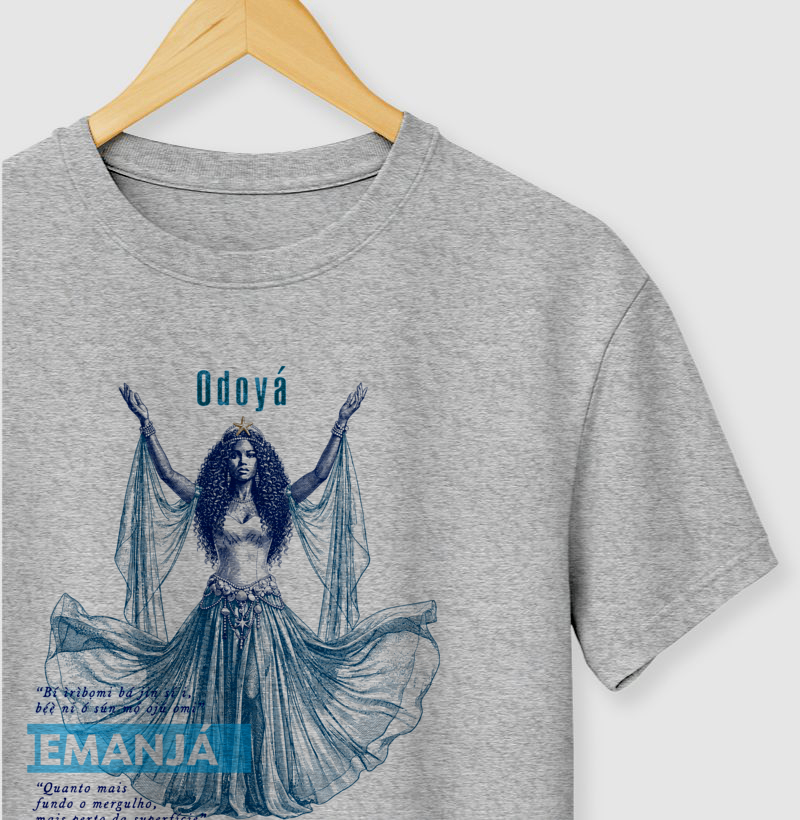 camiseta IEMANJÁ  iorubá masculina - Imagem 4