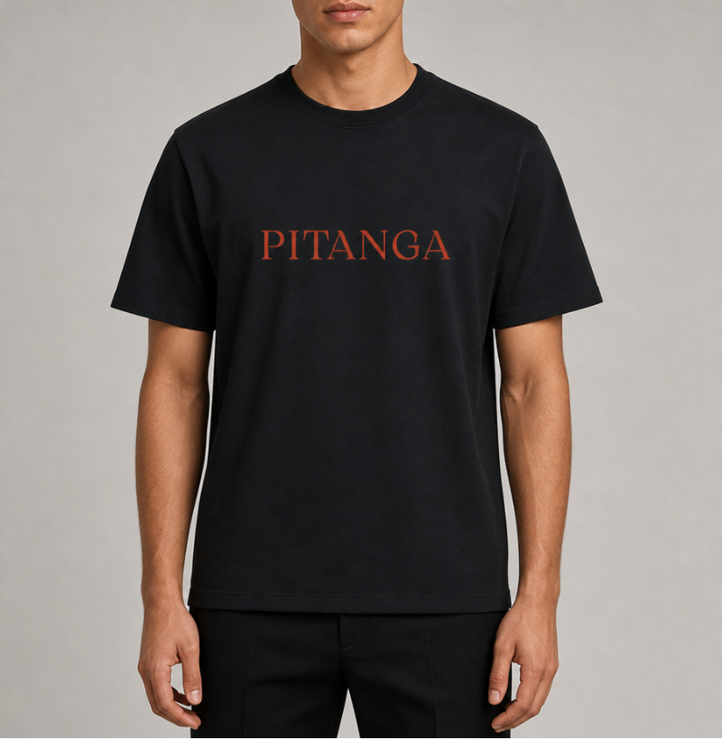 Camiseta Unissex em Algodão Estampa "PITANGA" – Versatilidade & Sofisticação Minimalista - Imagem 2