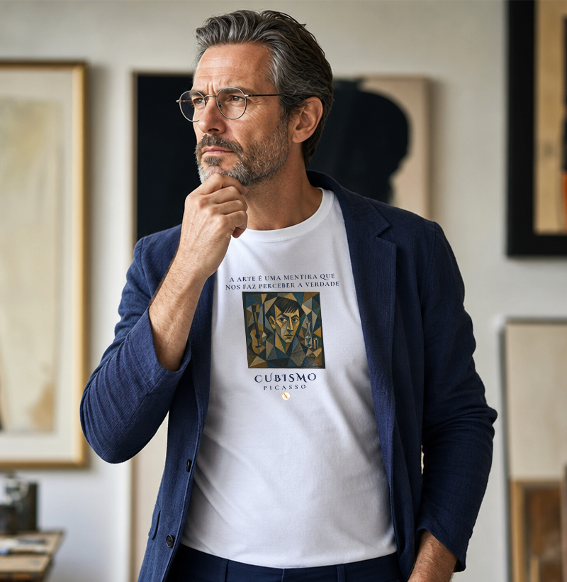 Camiseta Desconstrua o Olhar | Arte Moderna Inspirada em Picasso - Imagem 2