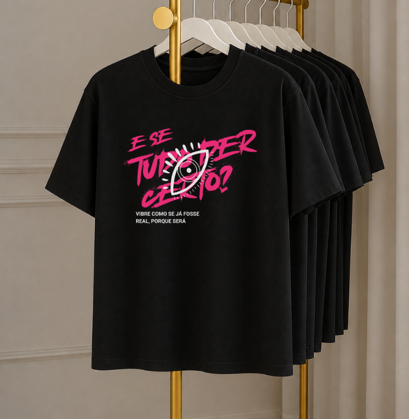 E se Tudo der Certo - Oversized Preta - Imagem 3
