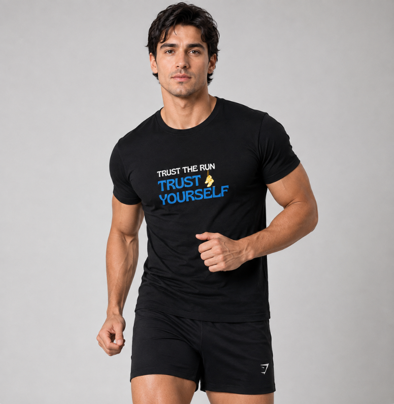 Camiseta TRUST THE RUN, TRUST YOURSELF – TRN | Camiseta Running Premium para Corredores - Imagem 3