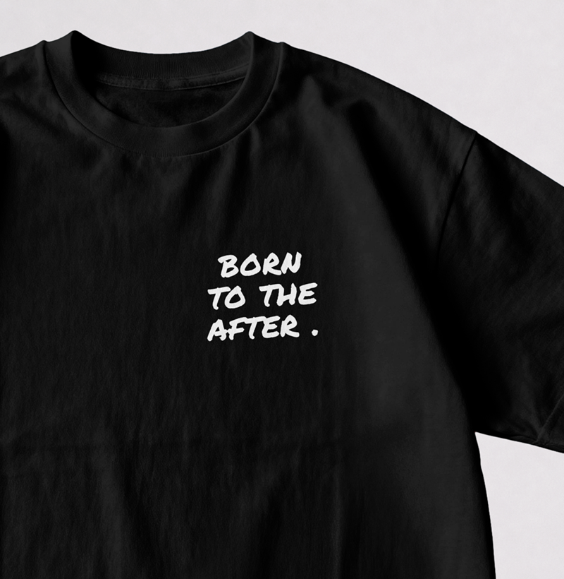 BORN TO THE AFTER — Camiseta Oversized - Imagem 2