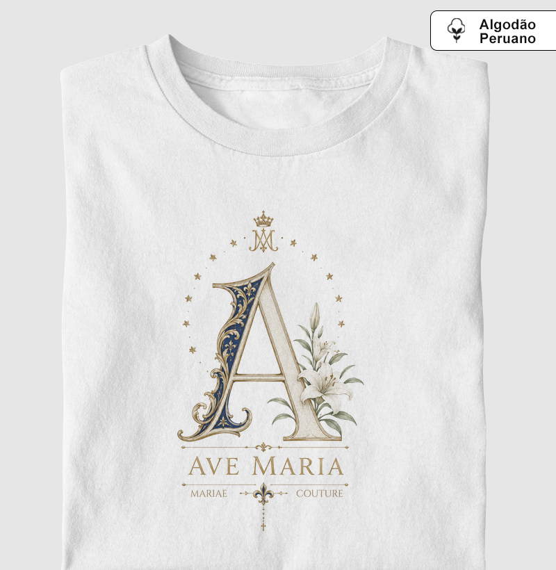 Ave Maria - algodão peruano - Imagem 2