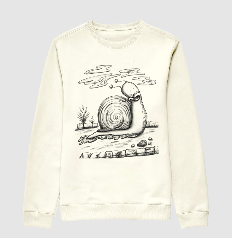 Moleton Caracol Preta e Branco - Imagem 2