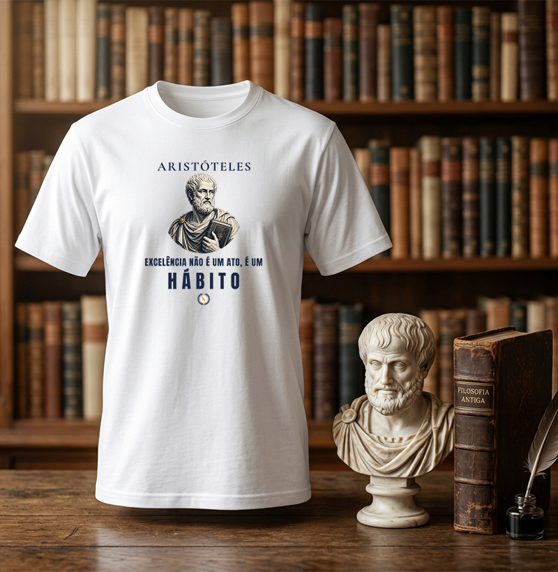 Camiseta "O Hábito" | A Excelência de Aristóteles - Imagem 2