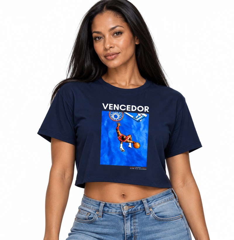 Cropped Feminino de Basquete Vencedor - Imagem 3
