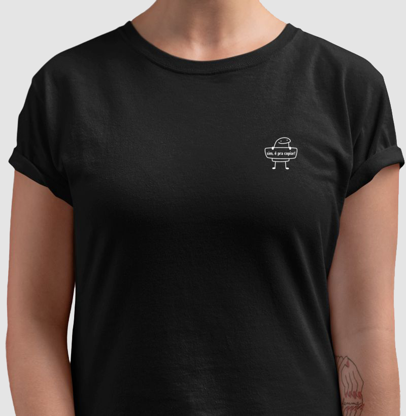 Camiseta Flork Bolso - sim, é pra copiar - Letras Brancas - Imagem 3