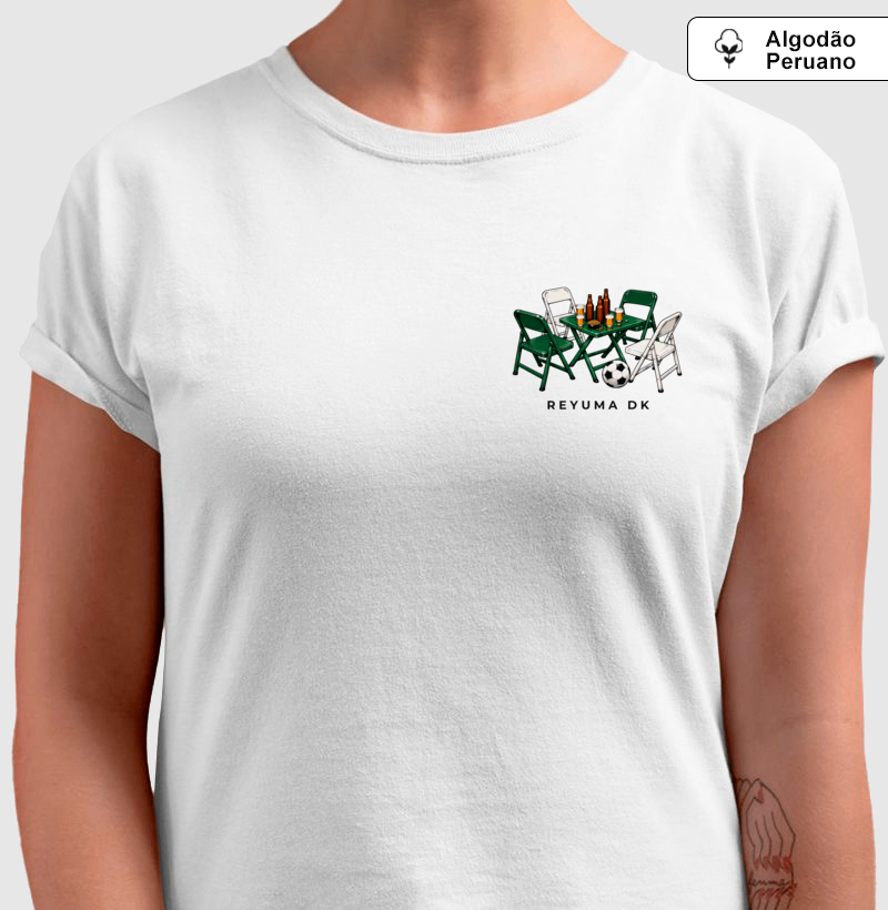 "Boteco e Resenha"- Futebol - Camiseta Algodão Peruano Masculina, Feminina e Babylook - Imagem 3