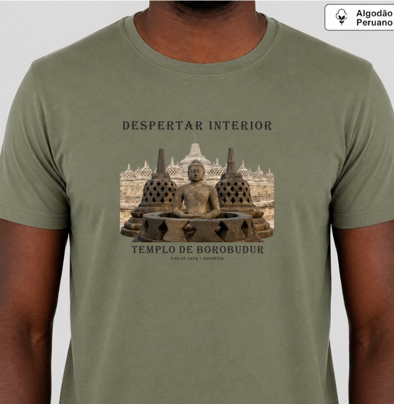Templo do Despertar • Borobudur (algodão peruano) - Imagem 4