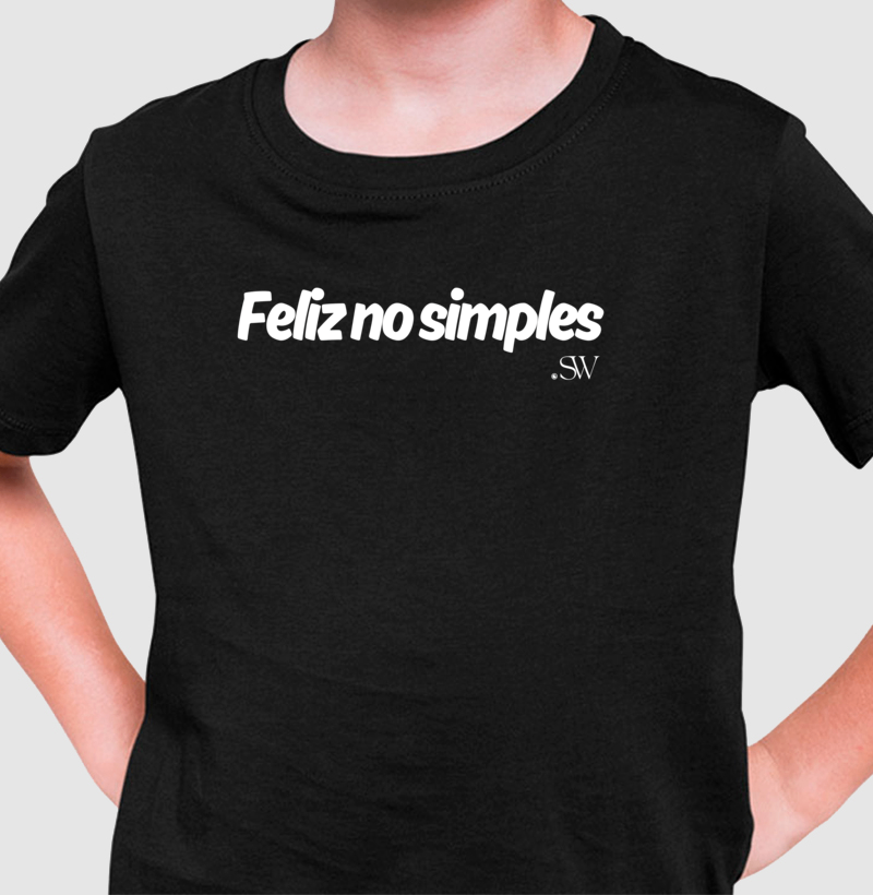 Camiseta Infantil | Feliz no Simples | Essência Minimalista - Shutter Wear SW 02 - Imagem 2