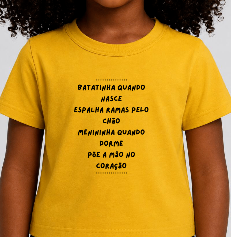 Camiseta Infantil Batatinha - Letras Pretas - Imagem 4