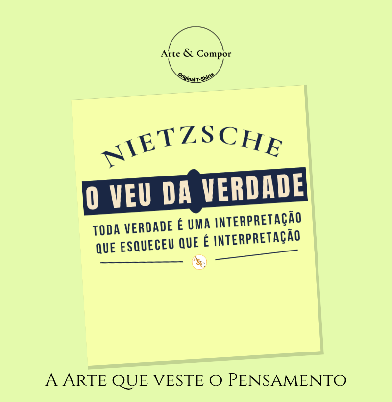 Camiseta Filosófica Nietzsche | Estampa O Véu da Verdade - Imagem 3