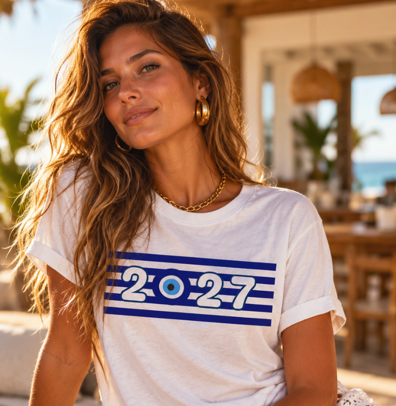 Camiseta 2027 Olho Grego – Proteção e Boas Energias - Imagem 2