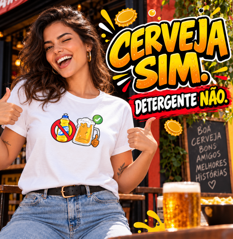 Camiseta Cerveja Sim em Algodão - Imagem 3