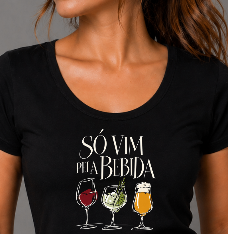 Só vim pela bebida - feminino - Imagem 3