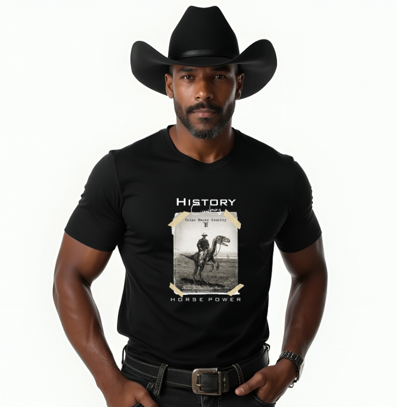 Cowboy Montando Dinossauro - Imagem 2
