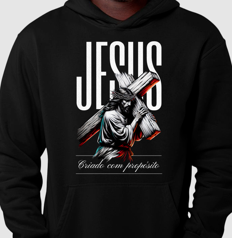Hoodie Moletom Criado Com Propósito - Imagem 2