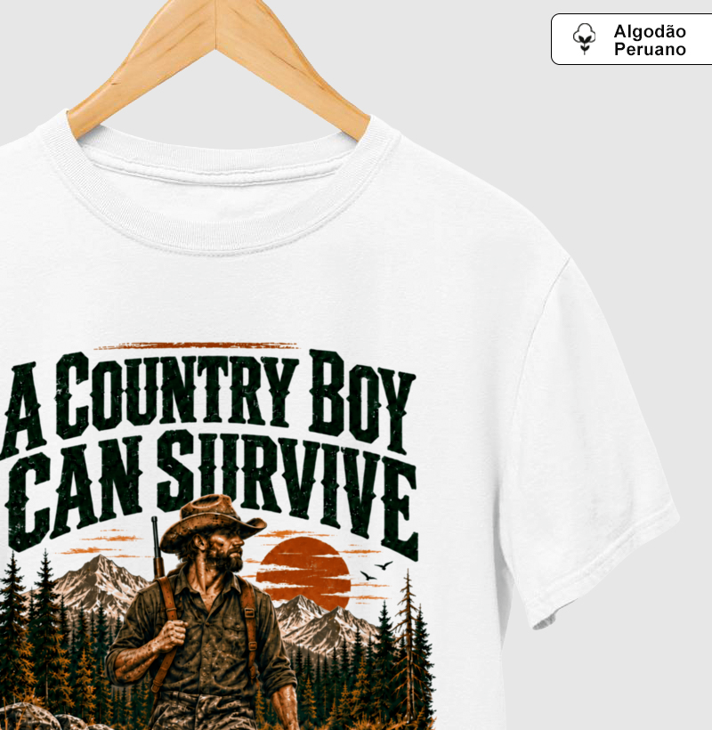 Camiseta Country Masculina A Country Boy Can Survive Dustler South Co. - Imagem 2
