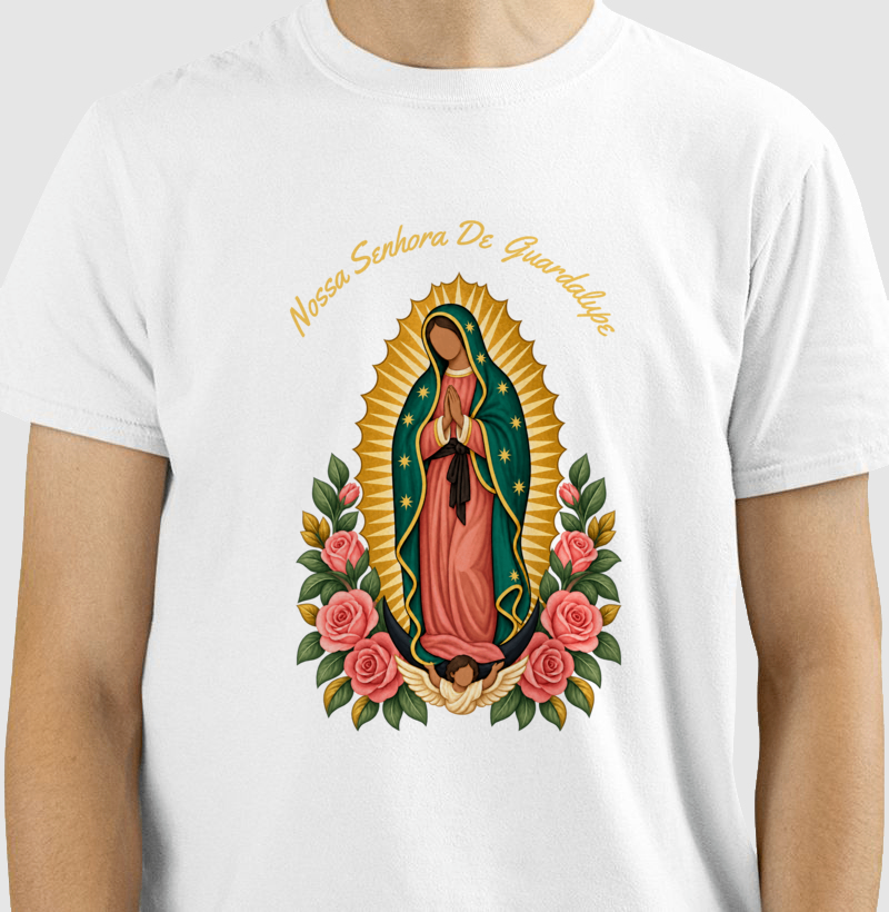 Camiseta Nossa Senhora de Guadalupe — Rosas de Esperança - Imagem 4
