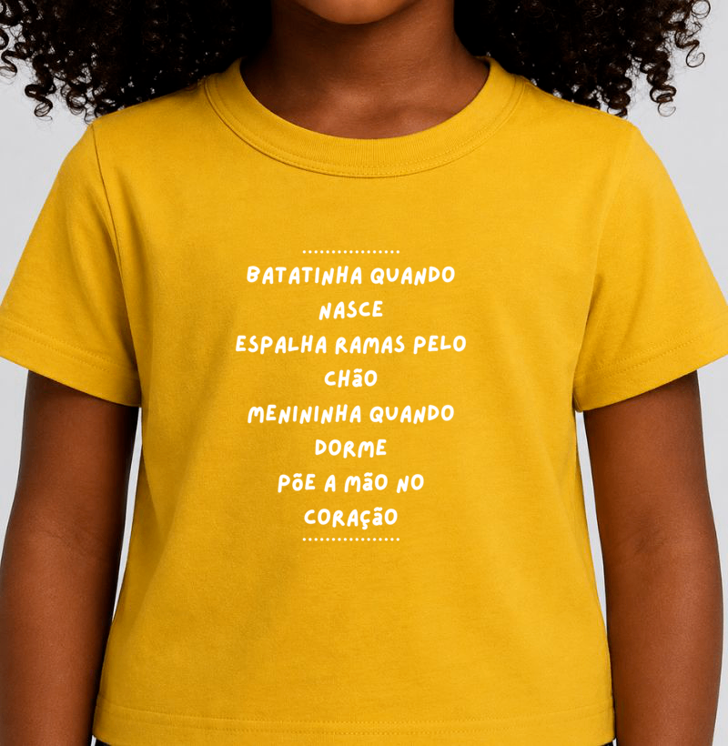 Camiseta Infantil Batatinha - Letras Brancas - Imagem 4