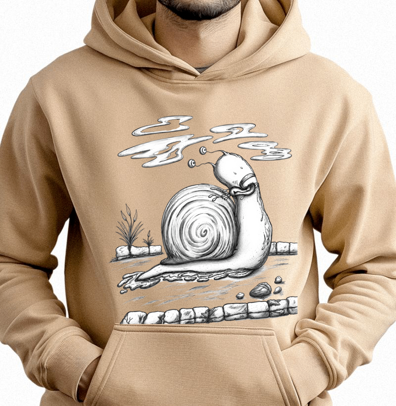 Hoodie Moletom Caracol Preta e Branco - Imagem 2