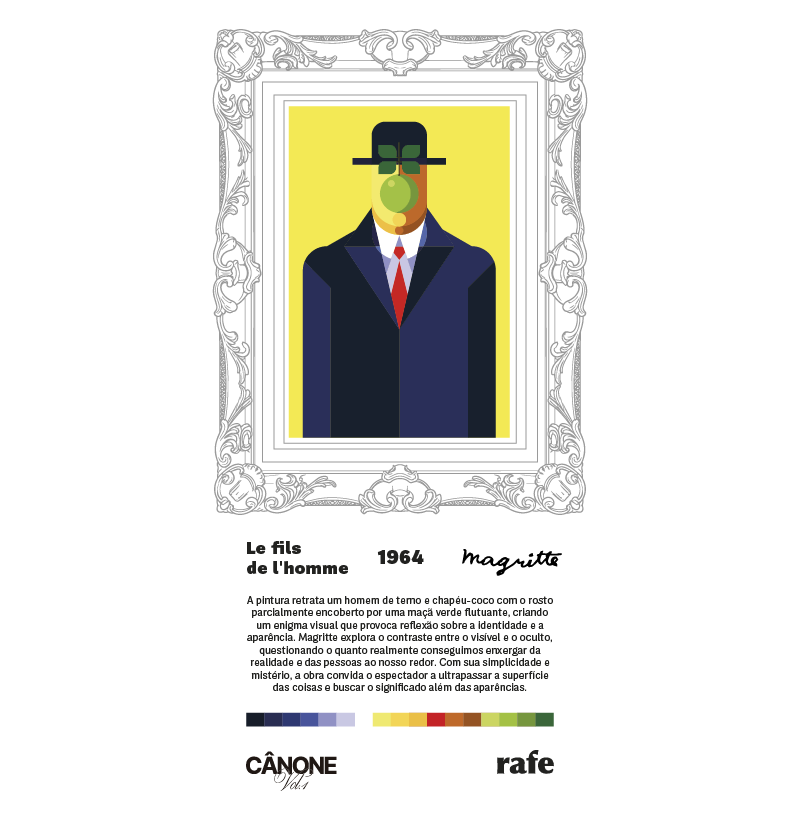Camiseta Le fils de l'homme - René Magritte - Edição Museu - Imagem 3