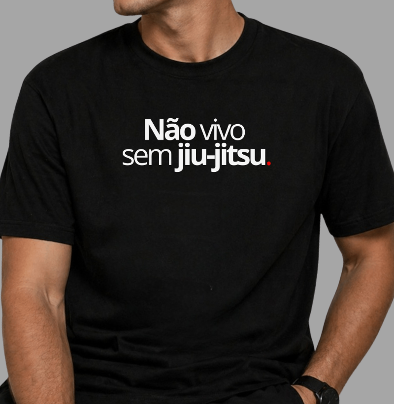 Camisetas Casal Jiu-Jitsu | Não Vivo sem Jiu-Jitsu (valor unitário) - Imagem 2