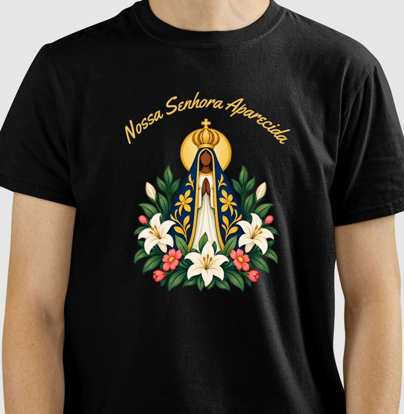 Camiseta Nossa Senhora Aparecida — Manto de Amor - Imagem 2