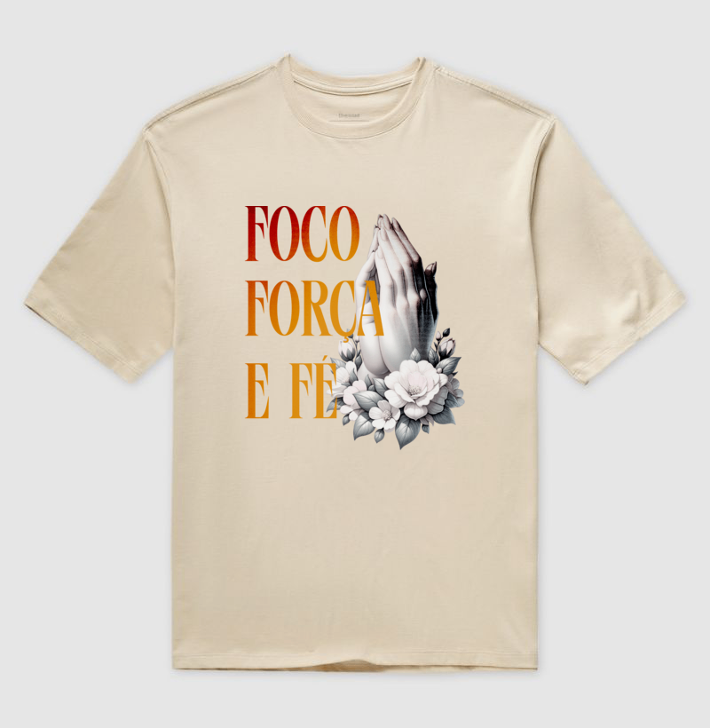 Foco, Força e Fé — Camiseta Oversized - Imagem 3