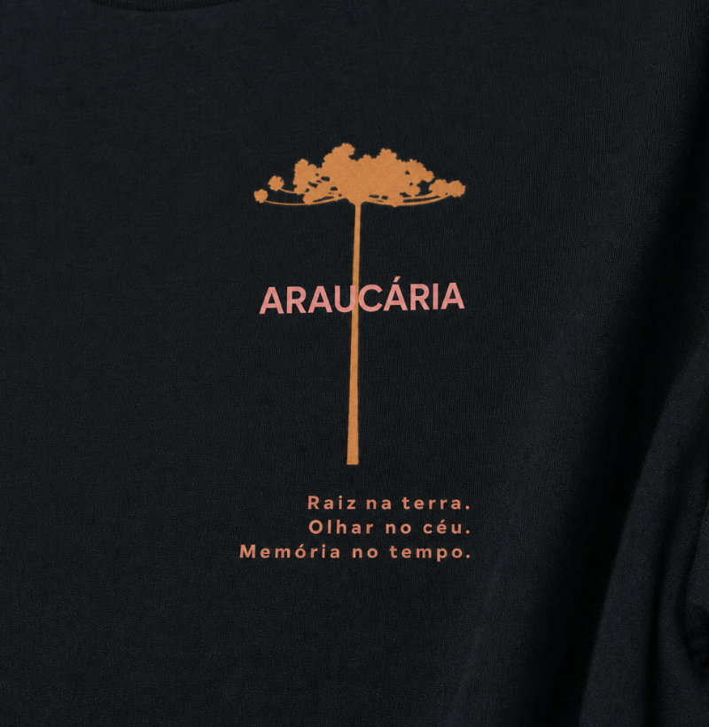 Camiseta Unissex Araucaria Raiz Na Terra  - Imagem 3