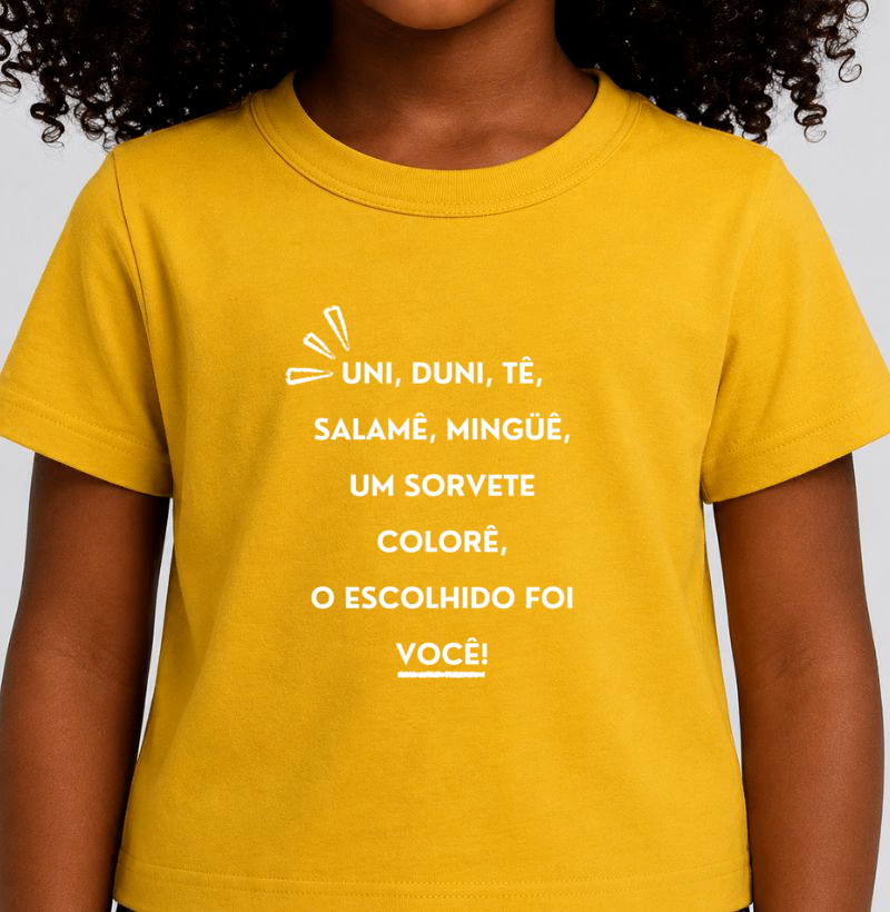 Camiseta Uni, Duni, Tê - Letras Brancas  - Imagem 4