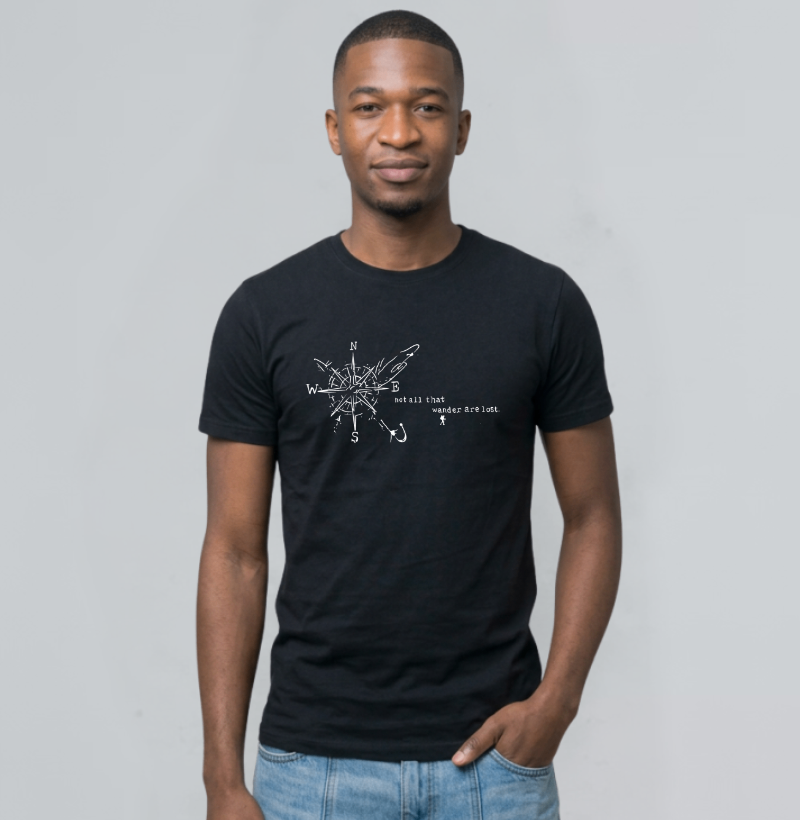 Camiseta Not All That Wander Are Lost | Rosa dos Ventos Aviao | Excursionista - Imagem 4