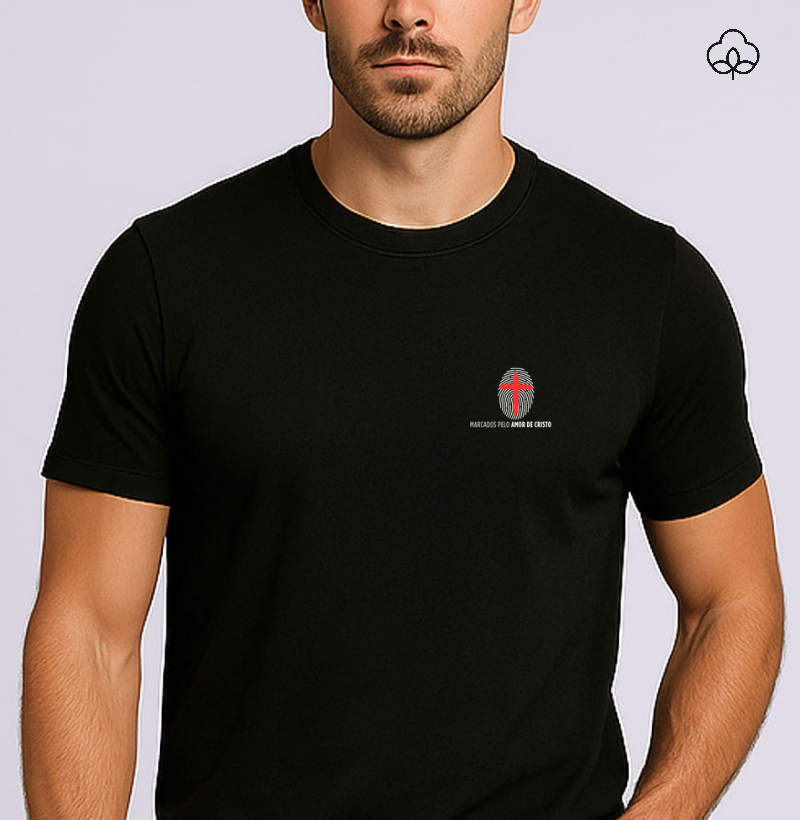 Camiseta Algodão Peruano Marcados pelo amor de Cristo - Imagem 3
