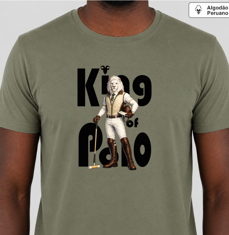 Camiseta King of Polo - Leão Branco - Imagem 3
