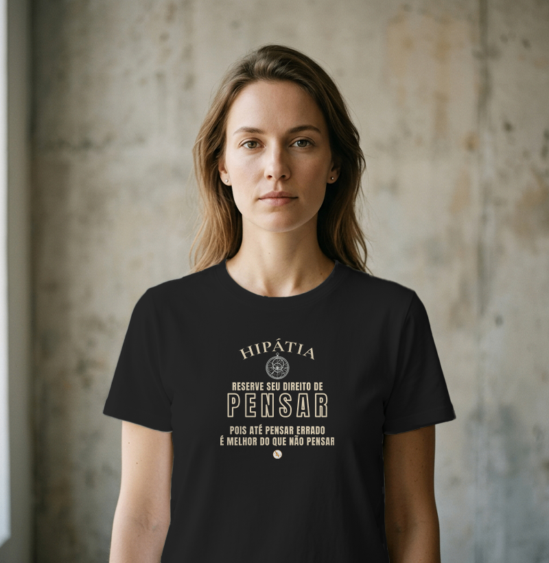 Camiseta Tipográfica Hipátia | Direito de Pensar - Imagem 2