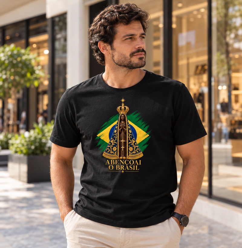 Abençoai o Brasil - Nossa Senhora Aparecida (Algodão Premium) - Imagem 2