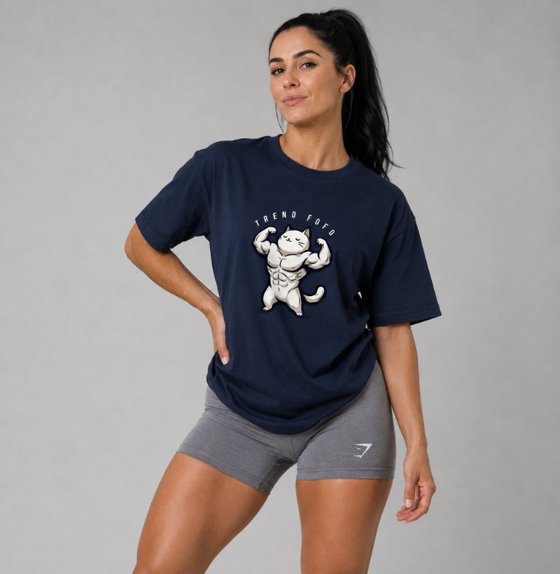 Camiseta TRENO Fofo Gateiro | Estilo Casual para Quem Ama Gatos e Treinar - Imagem 4