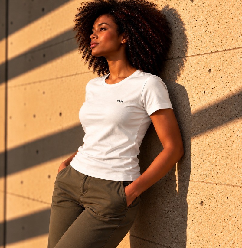 TRM Timeless Premium Feminina White Black Logo - Imagem 3