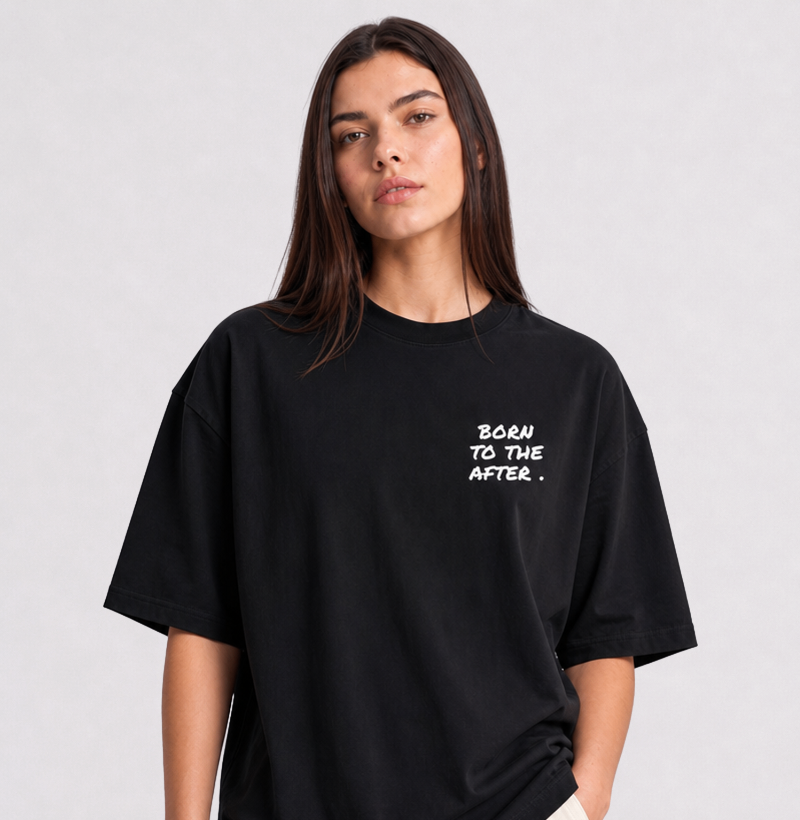 BORN TO THE AFTER — Camiseta Oversized - Imagem 3