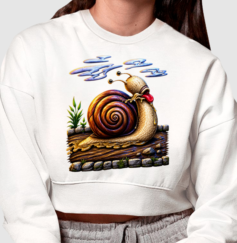 Cropped Moletom Caracol 3D - Imagem 4