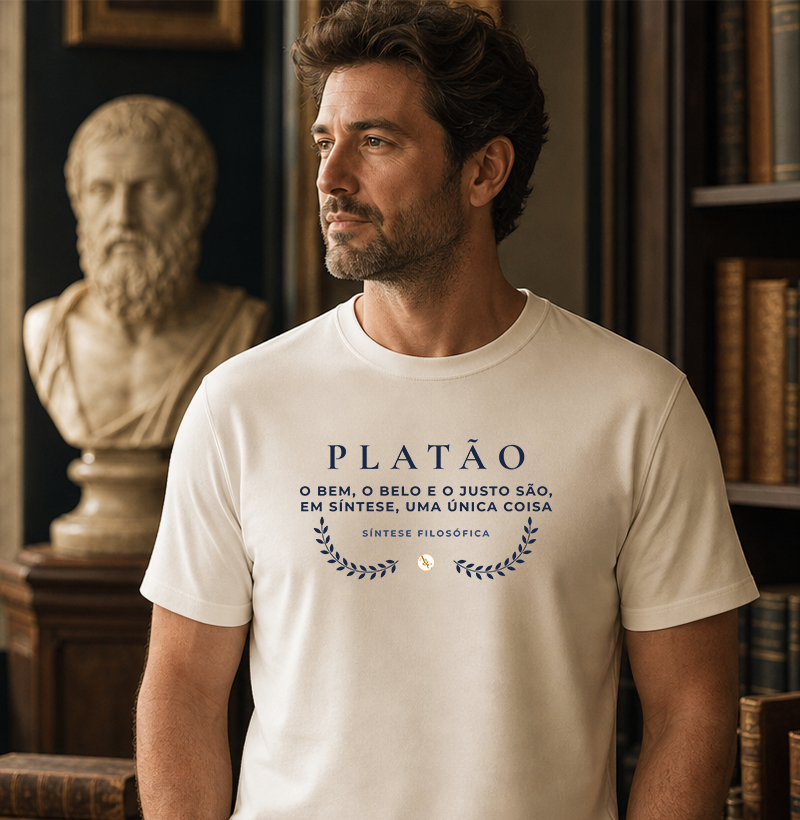Camiseta Platão: Síntese Filosófica - O Bem, o Belo e o Justo - Imagem 2