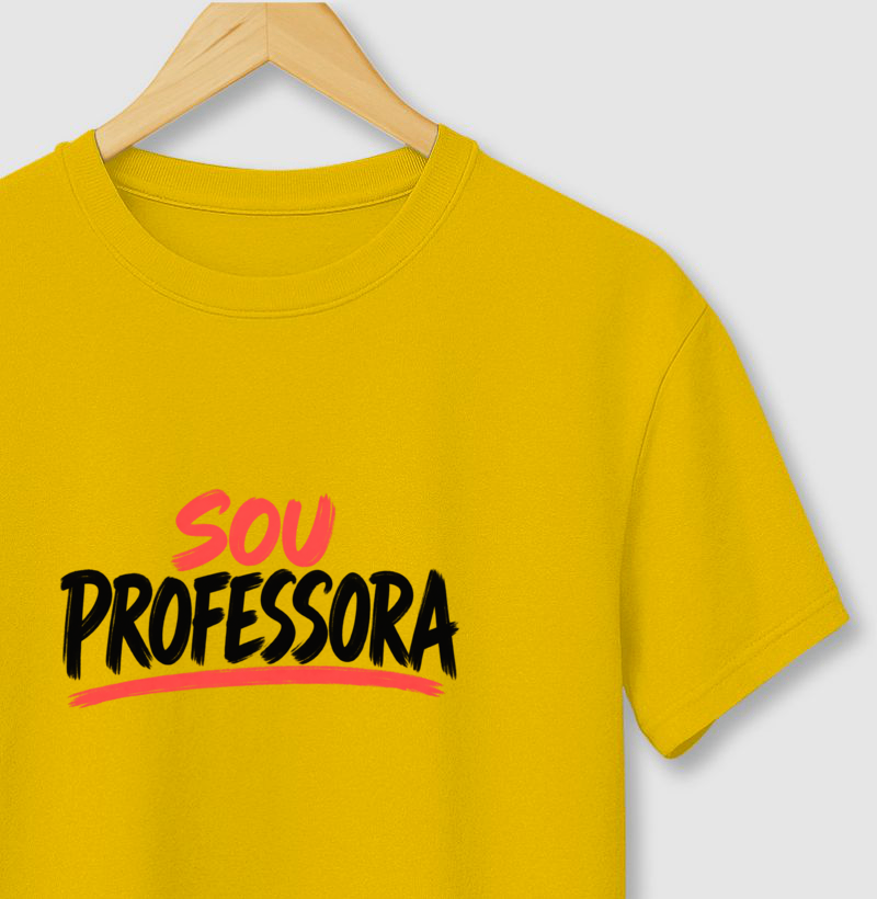 Camiseta Sou Professora - Letras Pretas - Imagem 4