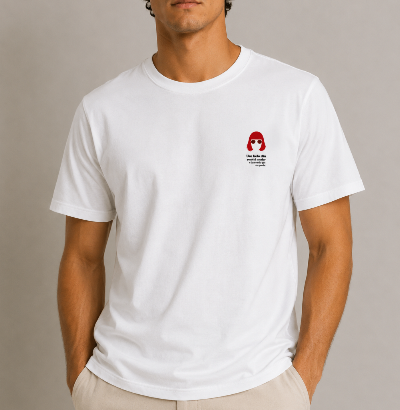 Camiseta Unissex de Algodão Estampada “Um Belo Dia” - Imagem 3
