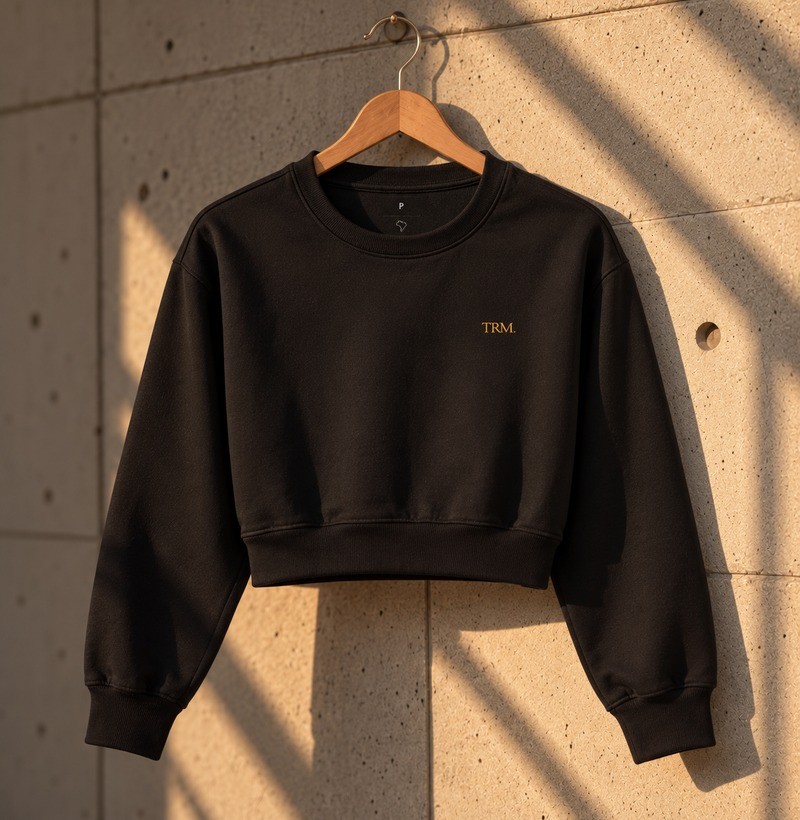 TRM Timeless Cropped Moletom Black - Imagem 4