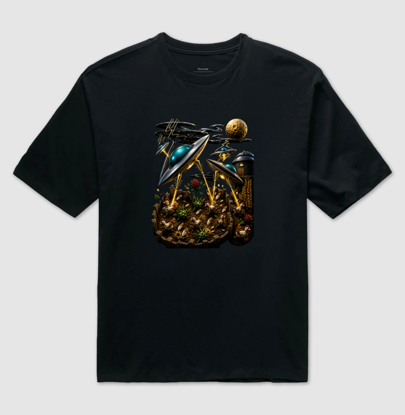 Camiseta Oversized Invasão no Galinheiro - Imagem 3