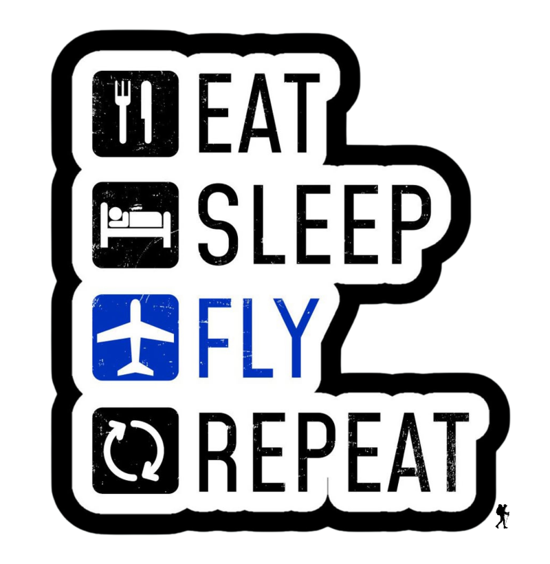 Camiseta Eat Sleep Fly Repeat | Rotina do Viajante Viciado | Colecao Viciados em Viagem - Imagem 2