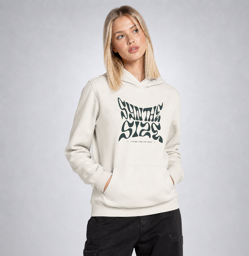 SYNTHESIZE, LIVING FOR THE BEAT. — Hoodie Moletom - Imagem 2