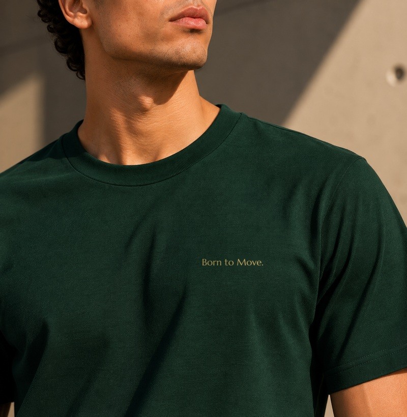 Camiseta Básica Masculina Verde Born to Move TRM Timeless - Imagem 3