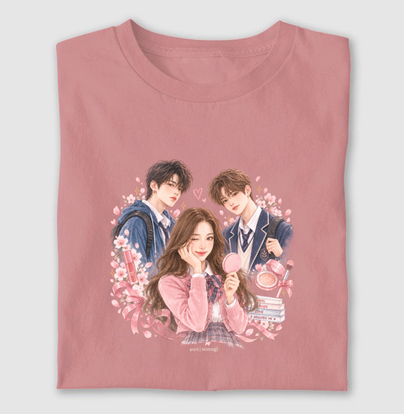 Camiseta Beleza | Romance Escolar em Aquarela - Imagem 2